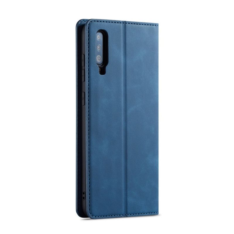 Læder Cover Samsung Galaxy A70 Sort Forwenw Lædereffekt