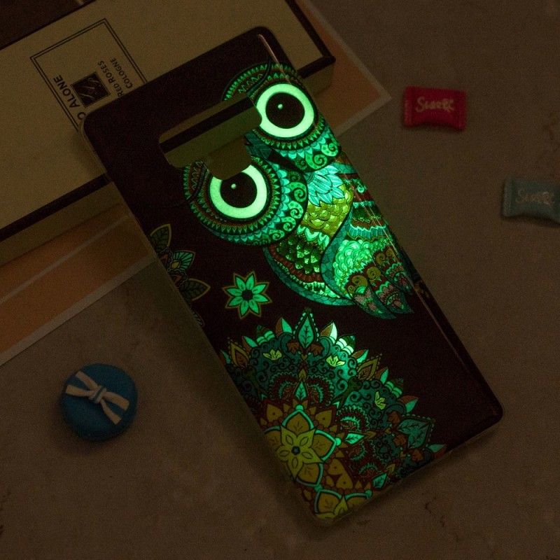 Cover for Samsung Galaxy Note 9 Fluorescerende Mandala Ugle