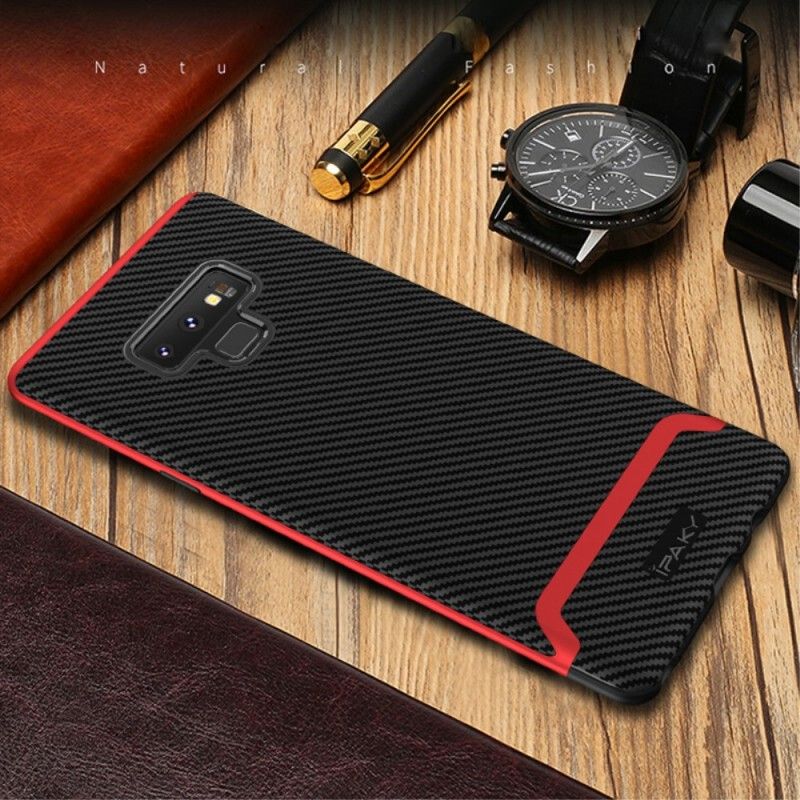 Cover for Samsung Galaxy Note 9 Rød Ipaky Kulfiber