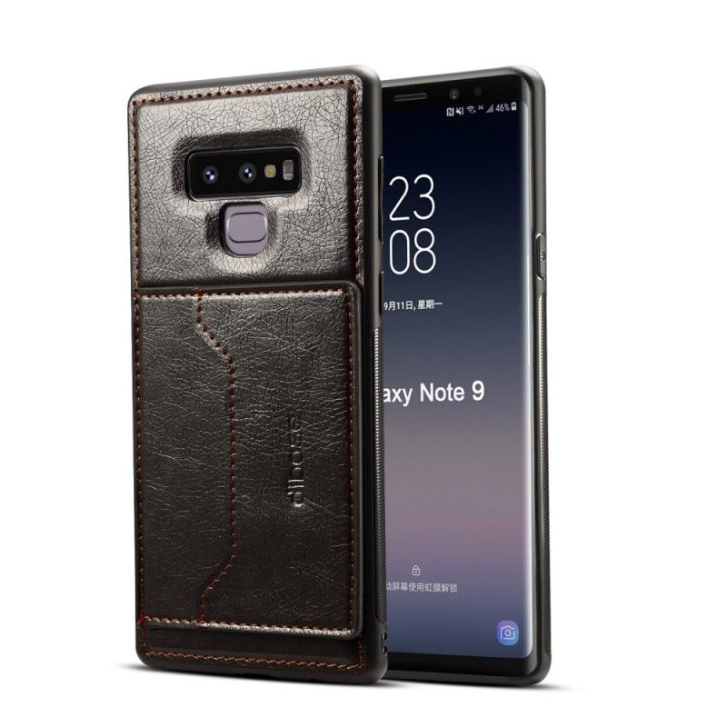 Cover for Samsung Galaxy Note 9 Sort Ultra Support Kortholder