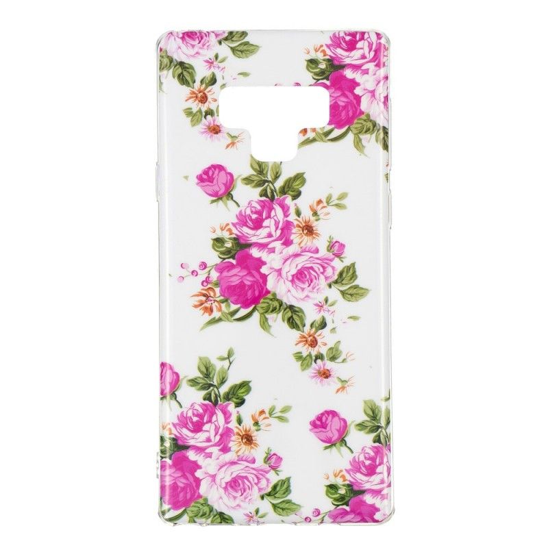 Cover Samsung Galaxy Note 9 Fluorescerende Frihedsblomster