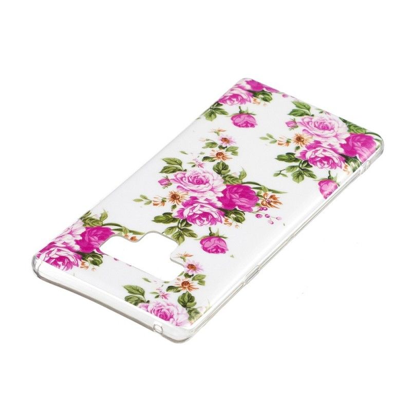 Cover Samsung Galaxy Note 9 Fluorescerende Frihedsblomster