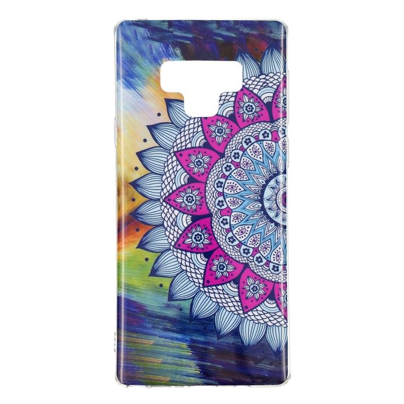 Cover Samsung Galaxy Note 9 Fluorescerende Mandala Ugle