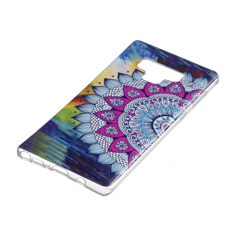 Cover Samsung Galaxy Note 9 Fluorescerende Mandala Ugle