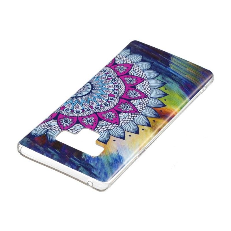 Cover Samsung Galaxy Note 9 Fluorescerende Mandala Ugle