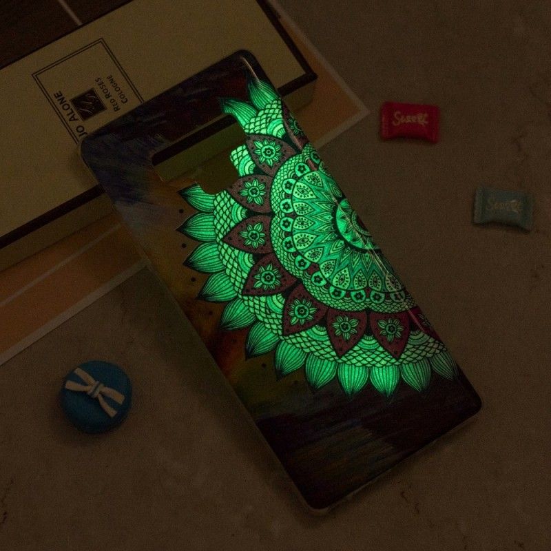 Cover Samsung Galaxy Note 9 Fluorescerende Mandala Ugle