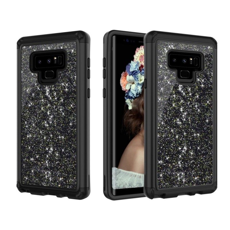 Cover Samsung Galaxy Note 9 Lilla Maxi Pailletter