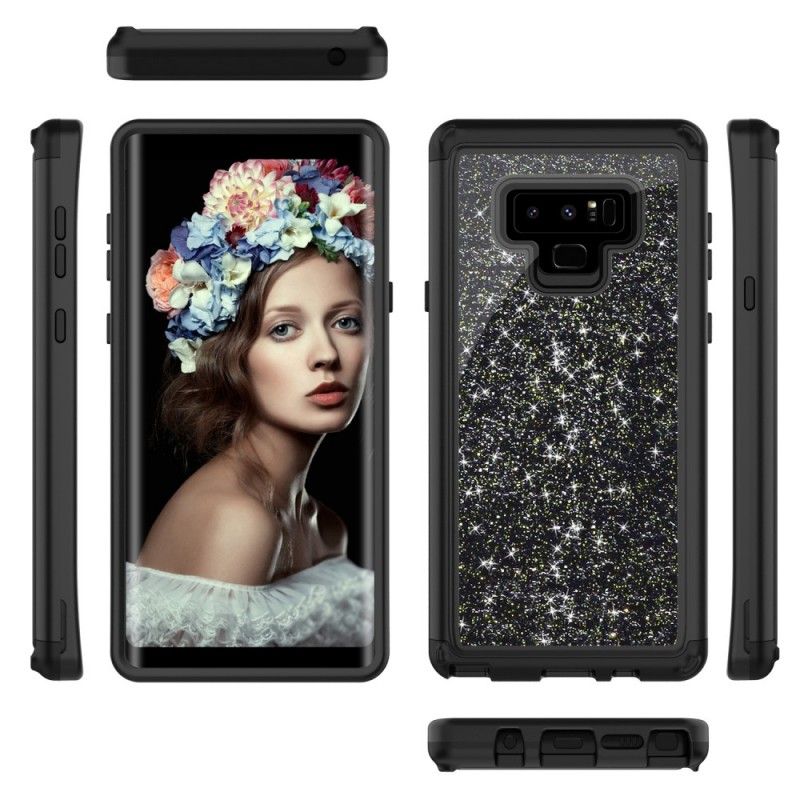 Cover Samsung Galaxy Note 9 Lilla Maxi Pailletter