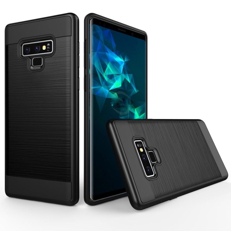 Cover Samsung Galaxy Note 9 Sort Børstet Hybrid