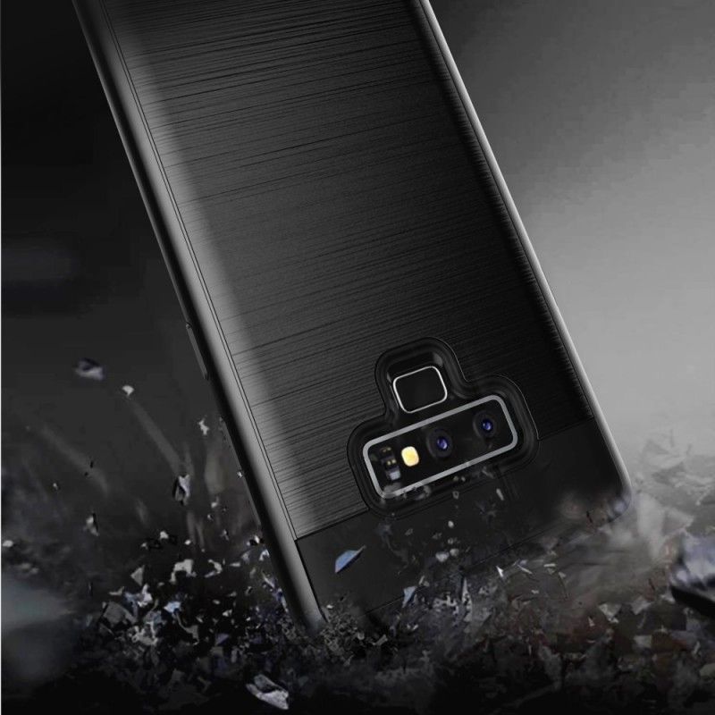 Cover Samsung Galaxy Note 9 Sort Børstet Hybrid