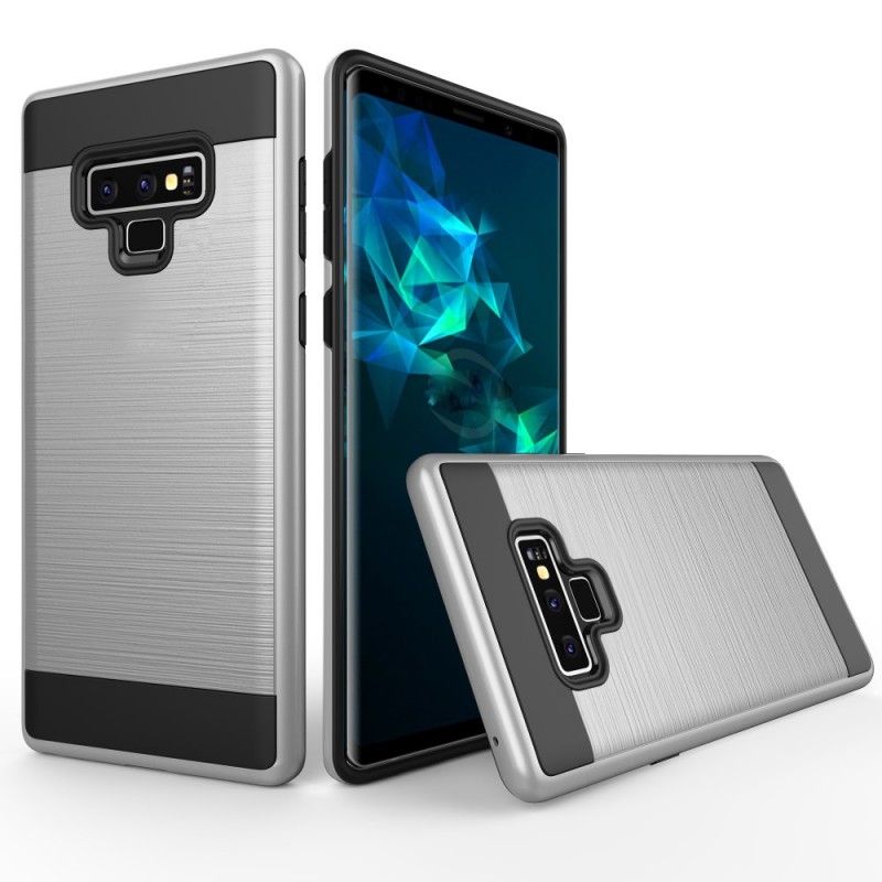 Cover Samsung Galaxy Note 9 Sort Børstet Hybrid