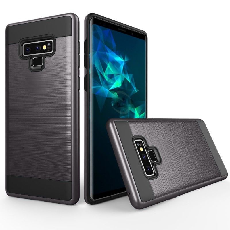 Cover Samsung Galaxy Note 9 Sort Børstet Hybrid