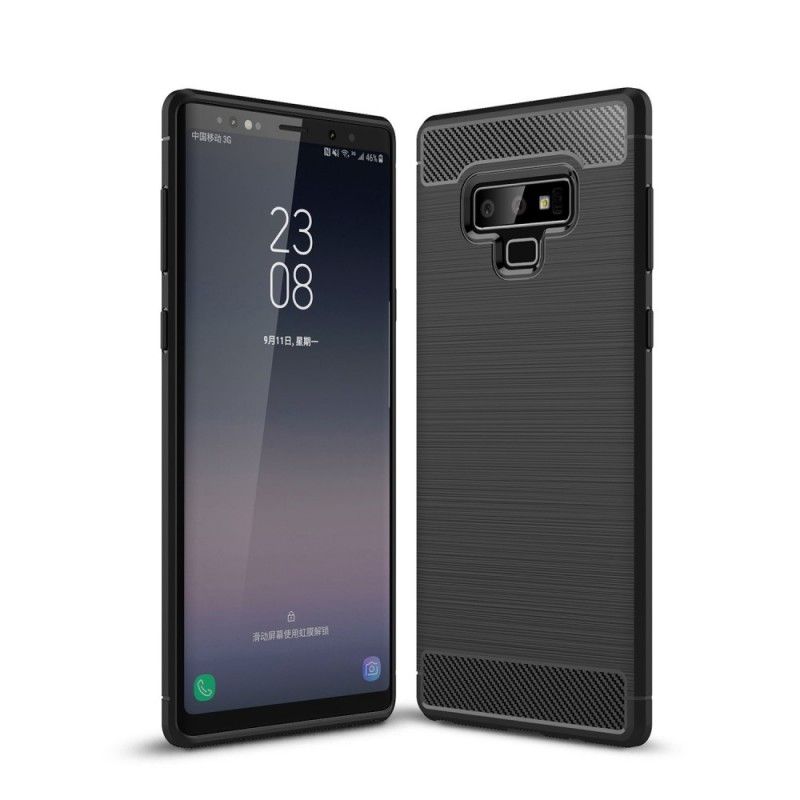 Cover Samsung Galaxy Note 9 Sort Børstet Kulfiber