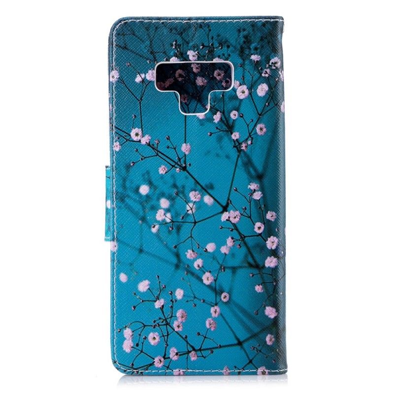 Flip Cover Læder for Samsung Galaxy Note 9 Blomstrende Træ