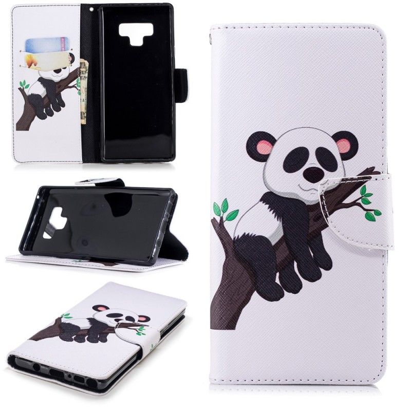 Flip Cover Læder for Samsung Galaxy Note 9 Doven Panda