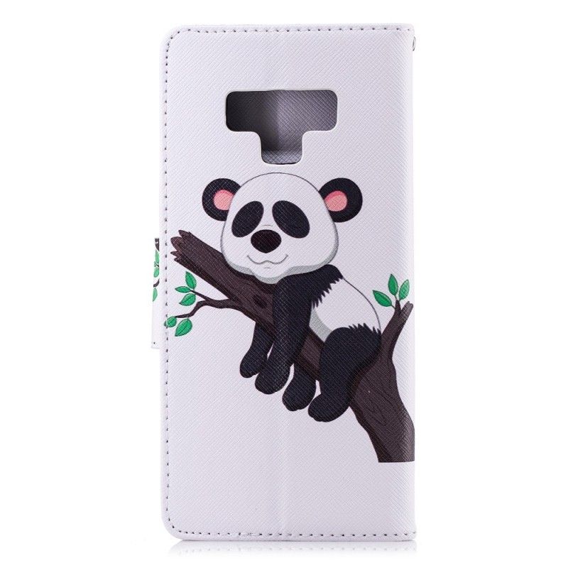 Flip Cover Læder for Samsung Galaxy Note 9 Doven Panda