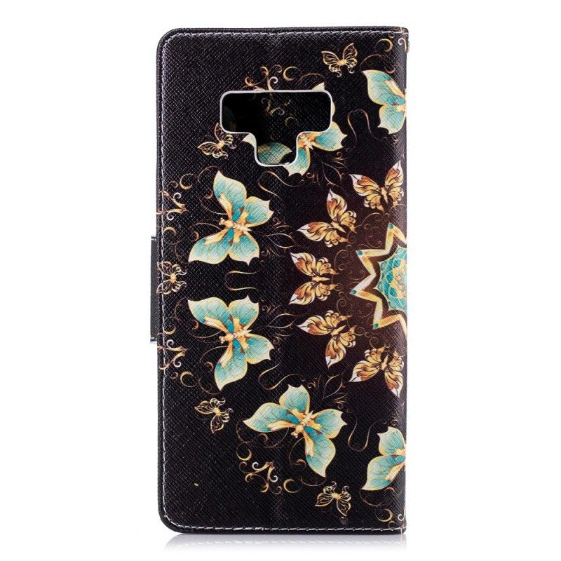 Flip Cover Læder Samsung Galaxy Note 9 Sommerfuglemandala Beskyttelse