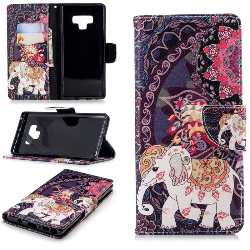 Flip Cover Samsung Galaxy Note 9 Mobilcover Etnisk Elefantmandala