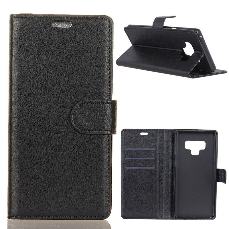 Flip Cover Samsung Galaxy Note 9 Sort Mobilcover Retro Kunstlæder