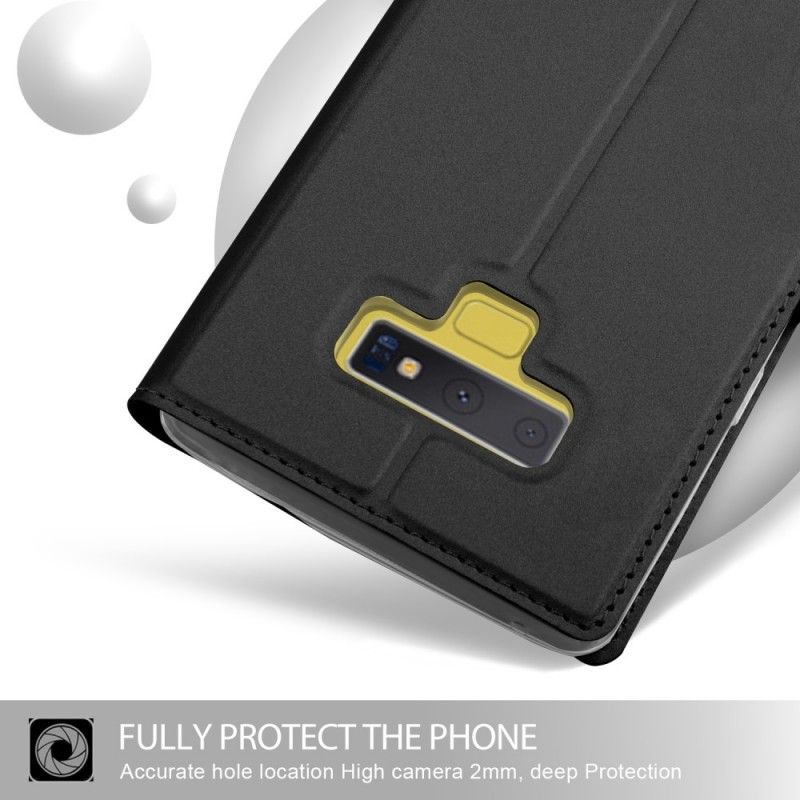 Læder Cover for Samsung Galaxy Note 9 Golden Kortholder I Lædereffekt