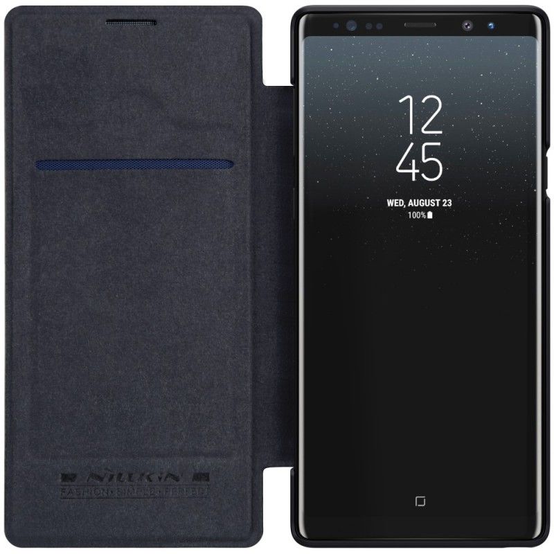 Læder Cover Samsung Galaxy Note 9 Sort Nillkin Qin-Serie