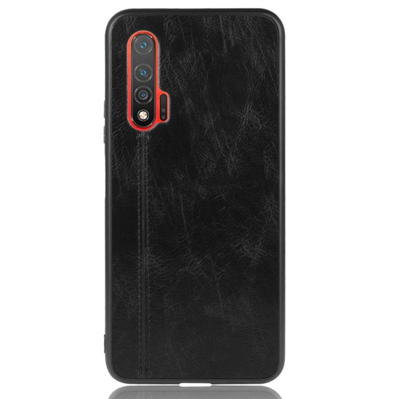 Cover for Huawei Nova 6 Sort Syet Lædereffekt