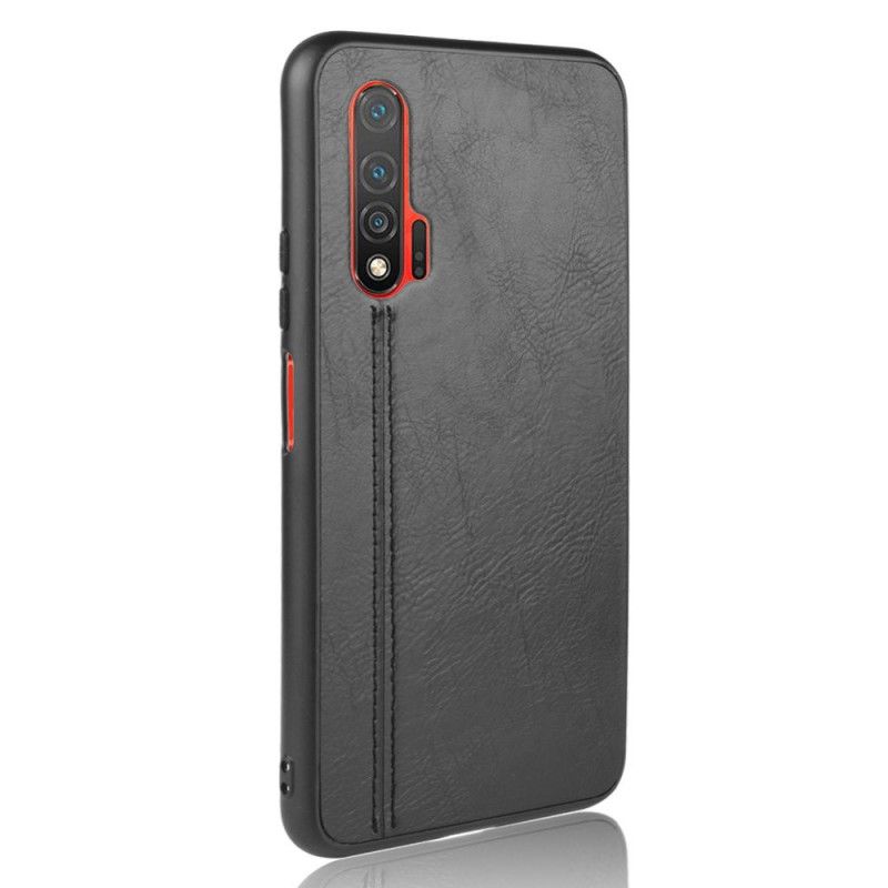 Cover for Huawei Nova 6 Sort Syet Lædereffekt