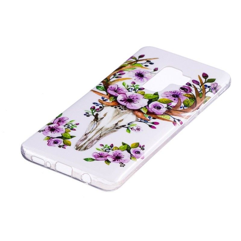 Cover for Samsung Galaxy S9 Fluorescerende Blomstrende Elg