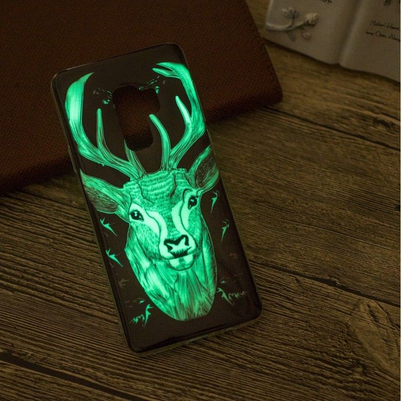 Cover for Samsung Galaxy S9 Fluorescerende Majestætisk Hjort