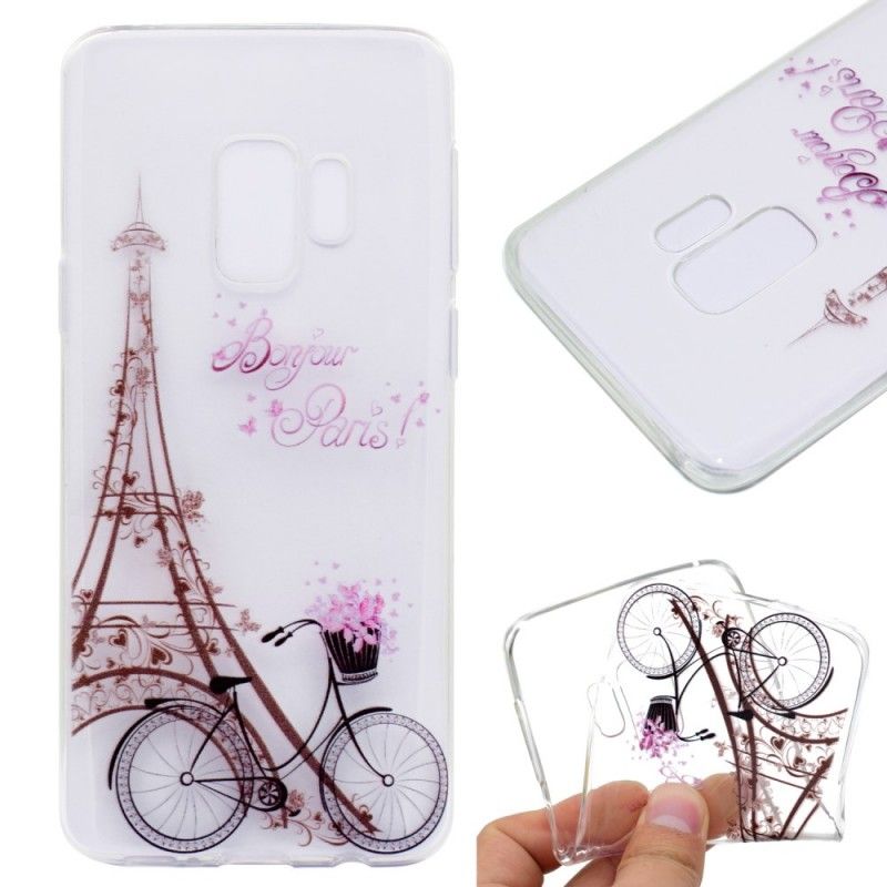 Cover for Samsung Galaxy S9 Gennemsigtig Hej Paris