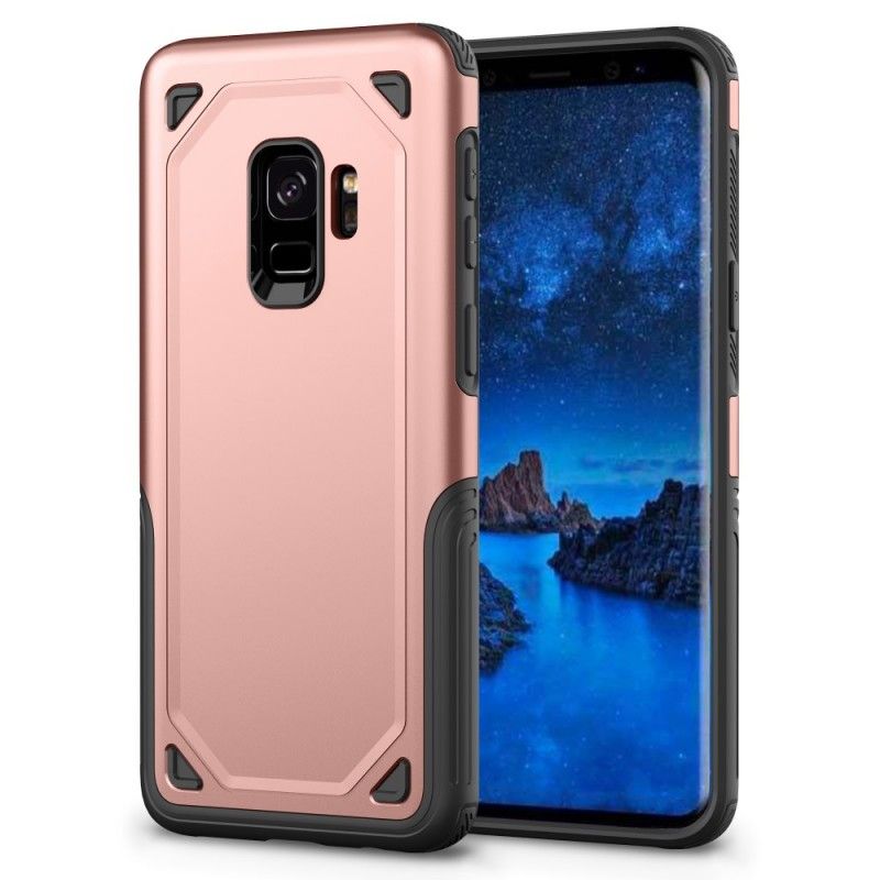 Cover for Samsung Galaxy S9 Lyserød Premium Metaleffekt