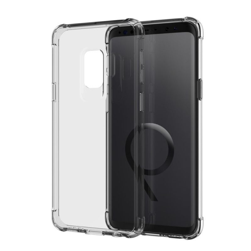 Cover for Samsung Galaxy S9 Sort Gennemsigtige Leeu-Beskyttelsespuder