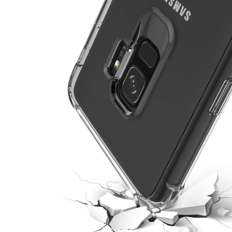 Cover for Samsung Galaxy S9 Sort Gennemsigtige Leeu-Beskyttelsespuder