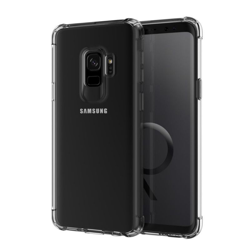 Cover for Samsung Galaxy S9 Sort Gennemsigtige Leeu-Beskyttelsespuder