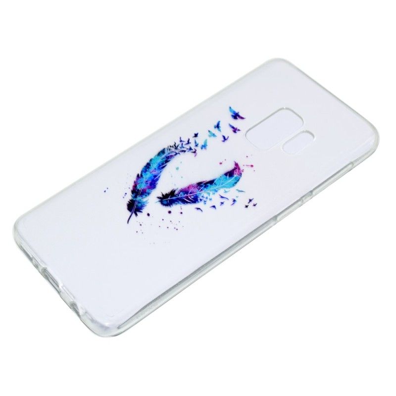 Cover Samsung Galaxy S9 Gennemsigtige Fjer