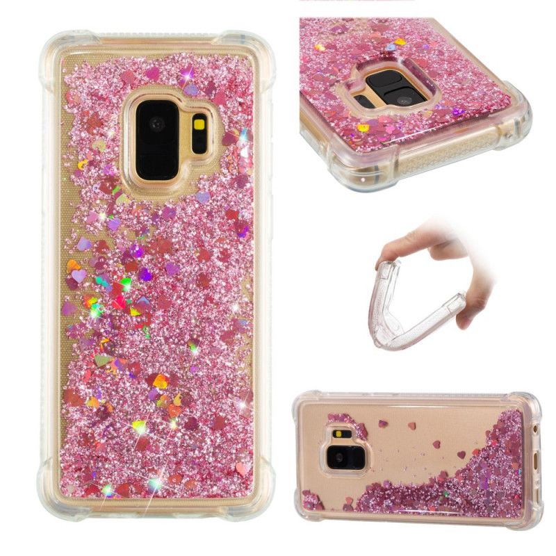 Cover Samsung Galaxy S9 Lyseblå Premium Glitter