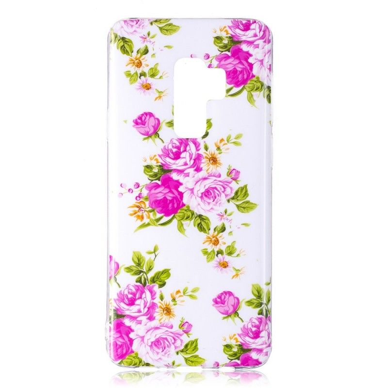 Cover Samsung Galaxy S9 Mobilcover Fluorescerende Frihedsblomster