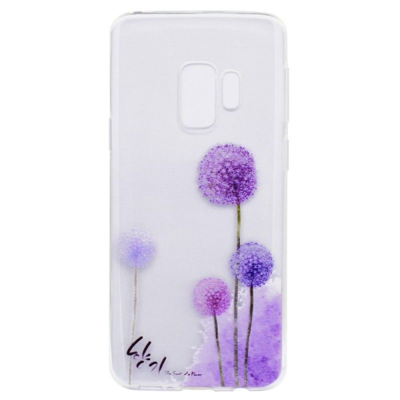 Cover Samsung Galaxy S9 Mobilcover Gennemsigtige Farvede Mælkebøtter