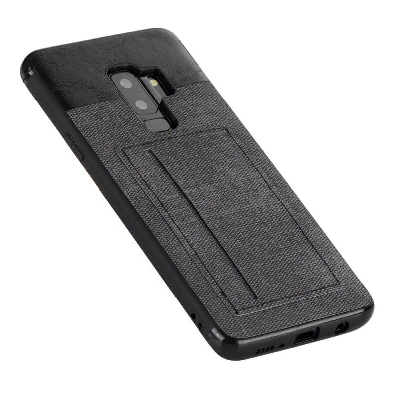 Cover Samsung Galaxy S9 Rød Plus Jeans-Effekt Kortholder