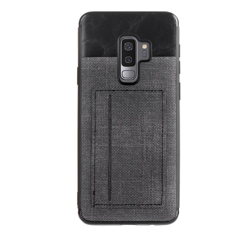 Cover Samsung Galaxy S9 Rød Plus Jeans-Effekt Kortholder