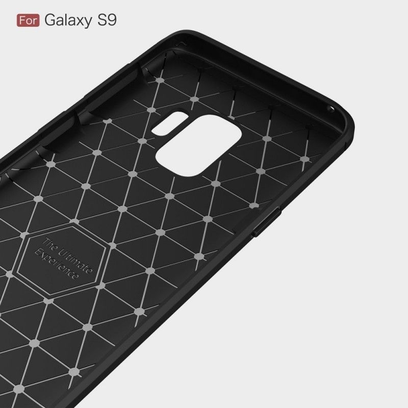 Cover Samsung Galaxy S9 Sort Børstet Kulfiber Original