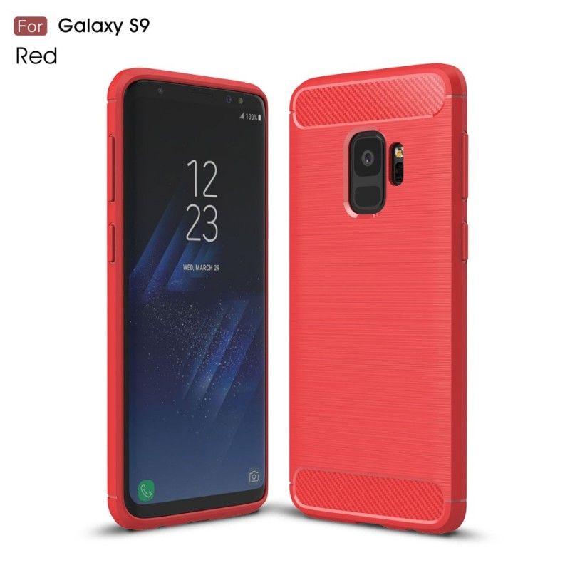 Cover Samsung Galaxy S9 Sort Børstet Kulfiber Original