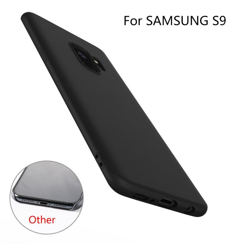 Cover Samsung Galaxy S9 Sort Flydende Silikone På X-Niveau Original