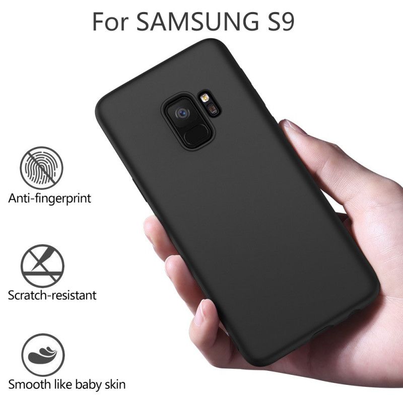 Cover Samsung Galaxy S9 Sort Flydende Silikone På X-Niveau Original