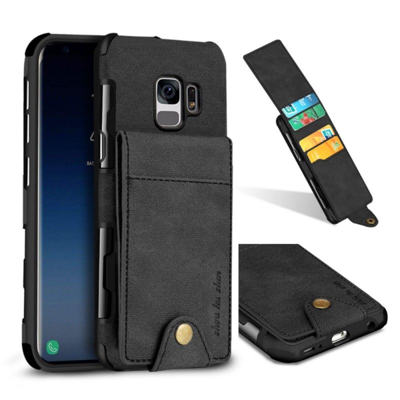 Cover Samsung Galaxy S9 Sort Foldekortholder Original