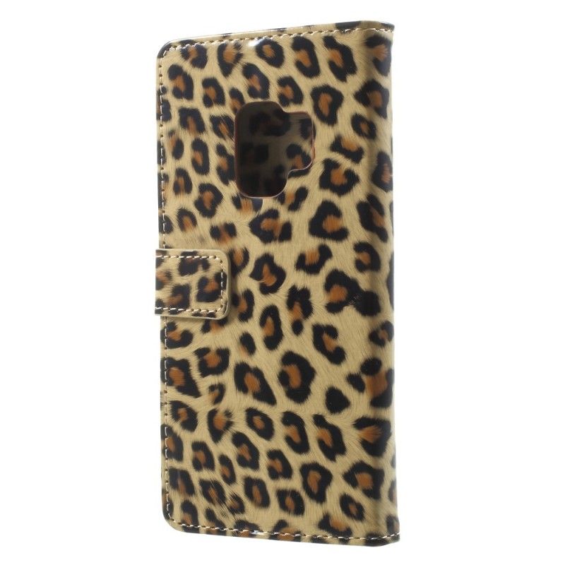 Flip Cover Læder for Samsung Galaxy S9 Leopard