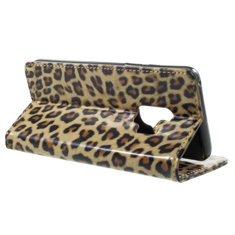 Flip Cover Læder for Samsung Galaxy S9 Leopard