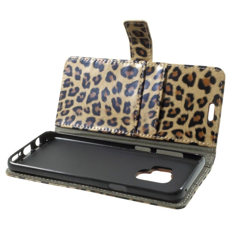 Flip Cover Læder for Samsung Galaxy S9 Leopard