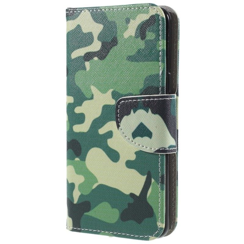 Flip Cover Læder for Samsung Galaxy S9 Militær Camouflage