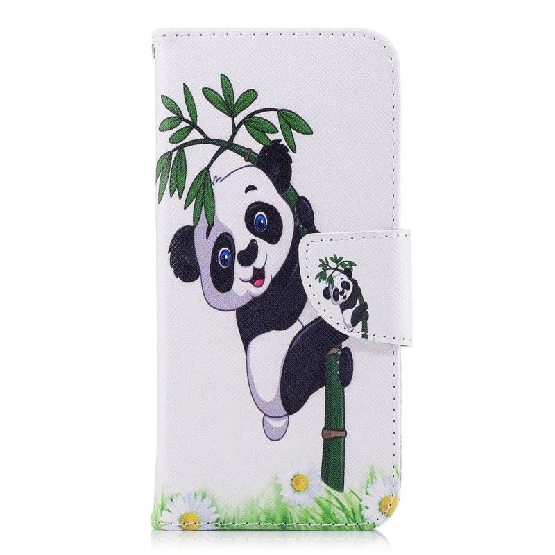 Flip Cover Læder Samsung Galaxy S9 Panda På Bambus Original